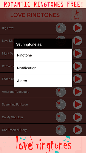 Love Ringtones - عکس برنامه موبایلی اندروید