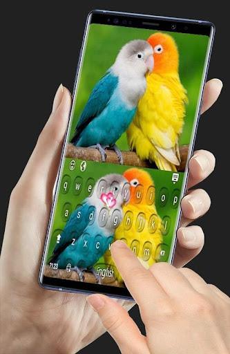Lovebird Parrot Neon Keyboard - Image screenshot of android app