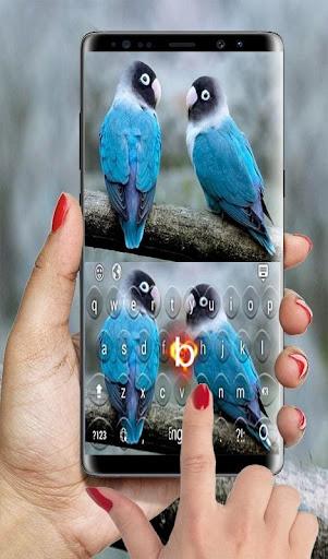 Lovebird Parrot Neon Keyboard - Image screenshot of android app