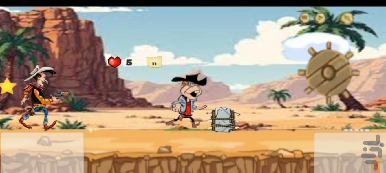 لوک خوش شانس و بچه شرور - Gameplay image of android game