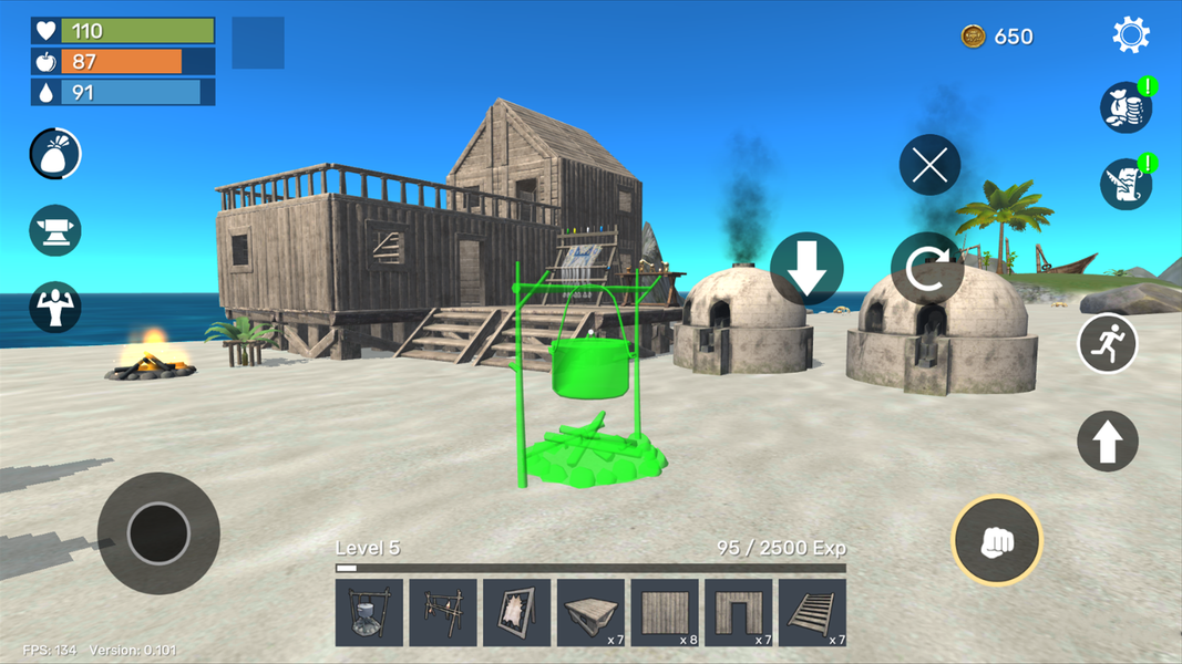 Uncharted Island Survival - Gameplay image of android game