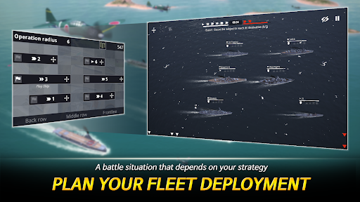 Warship Fleet Command : WW2 - Gameplay image of android game
