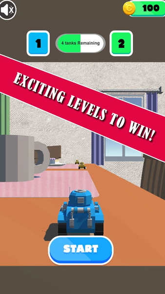 Blocky Tank Battle Wars - Gameplay image of android game