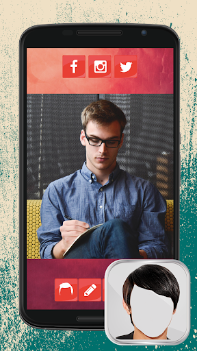 Man Hair Salon Photo Camera - عکس برنامه موبایلی اندروید