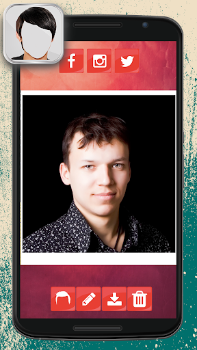 Man Hair Salon Photo Camera - عکس برنامه موبایلی اندروید