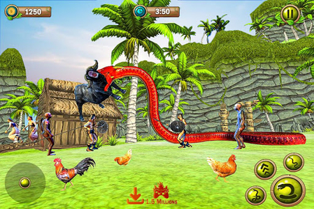 Wild Anaconda Animals Hunter - Gameplay image of android game