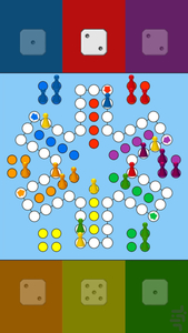 منچ شش نفره  (بازی منچ 2 تا 6 نفره) - Gameplay image of android game