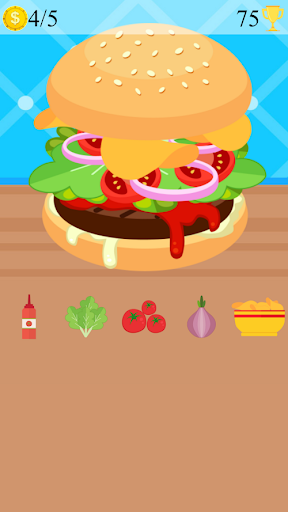 make burger cooking game - Gameplay image of android game