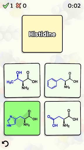 Amino Acid Quiz - Gameplay image of android game