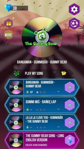 The Gummy Bear Tiles Hop Game - عکس بازی موبایلی اندروید