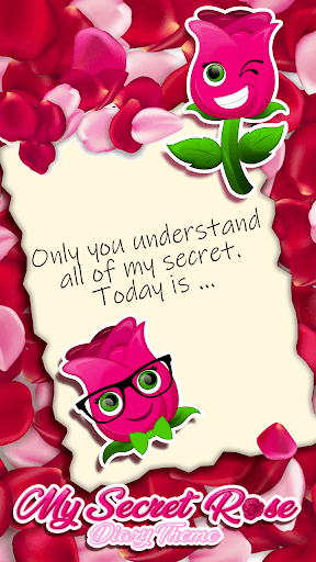 My Secret Rose Diary Theme - Image screenshot of android app