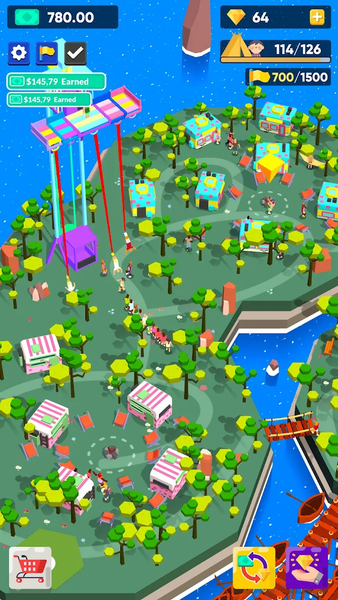 Camping Empire Tycoon : Idle - Gameplay image of android game