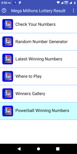 Mega Millions And Powerball - Image screenshot of android app