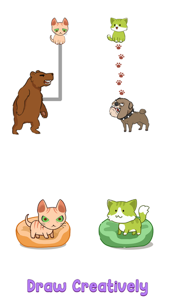 Cat Puzzle: Draw to Kitten - عکس بازی موبایلی اندروید