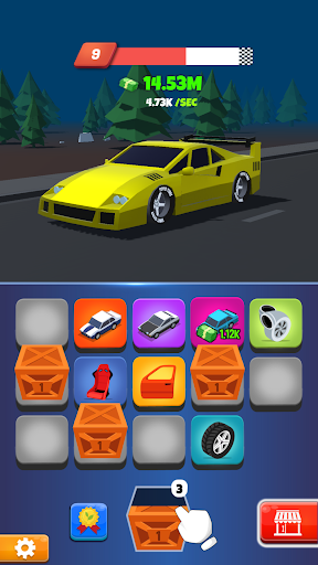 Night Race - Idle Car Merger - Gameplay image of android game
