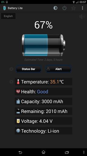 Battery Lite - Image screenshot of android app