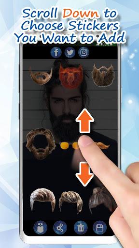 Men Hairstyles - Beard Camera - Image screenshot of android app