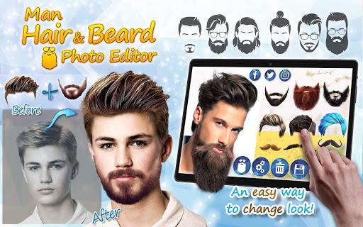 Men Hairstyles - Beard Camera - Image screenshot of android app