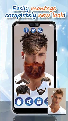 Men Hairstyles - Beard Camera - Image screenshot of android app
