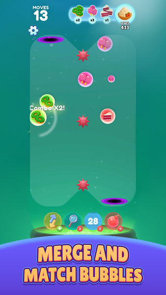 Merge Match - Bubble Puzzle - Gameplay image of android game