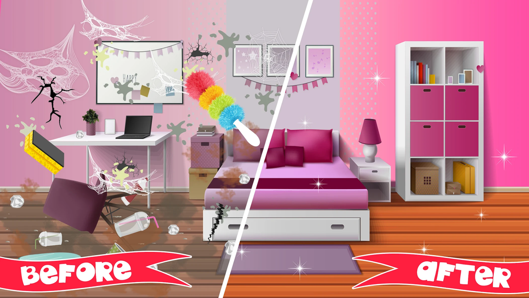 Home Cleaning Games for girls - Gameplay image of android game