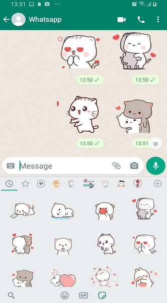Animated Mochi Peach Stickers - Image screenshot of android app