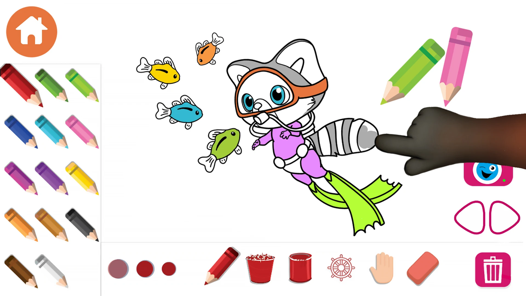 Coloring for kids with Rocky - Gameplay image of android game