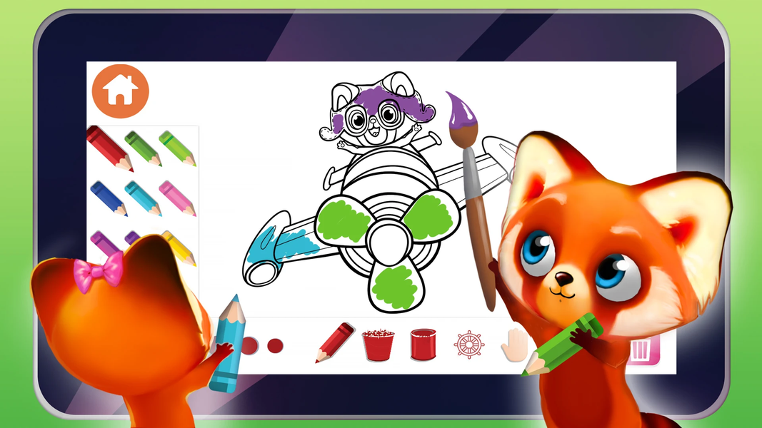 Coloring for kids with Rocky - Gameplay image of android game