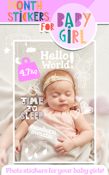 Month Stickers for Baby Girl - عکس برنامه موبایلی اندروید