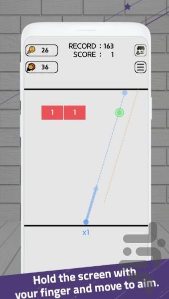 Swipe brick breaker - Gameplay image of android game