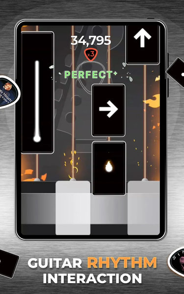 Guitar Fire ۲ - Music Game - عکس بازی موبایلی اندروید