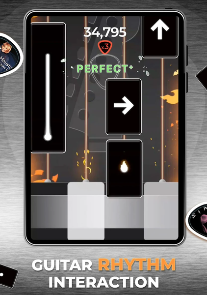 Guitar Fire ۲ - Music Game - عکس بازی موبایلی اندروید