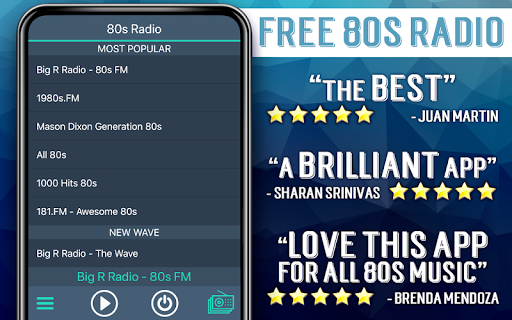 80s Radio Favorites - Image screenshot of android app