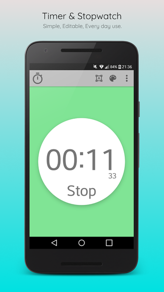 Easy Simple Timer Stopwatch & - Image screenshot of android app