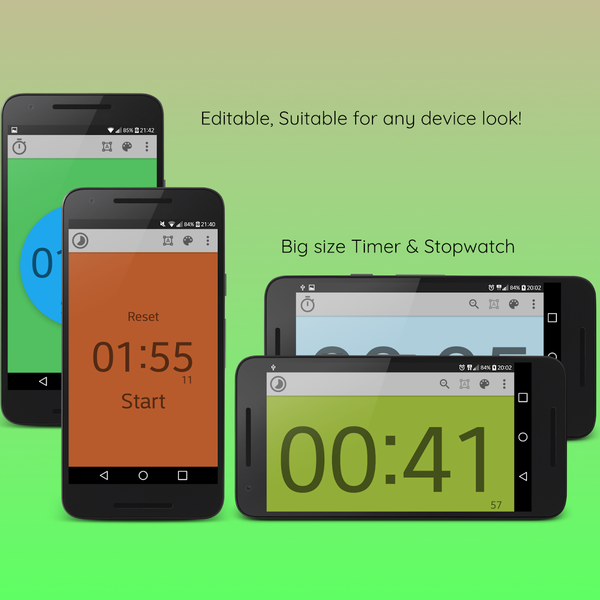 Easy Simple Timer Stopwatch & - Image screenshot of android app