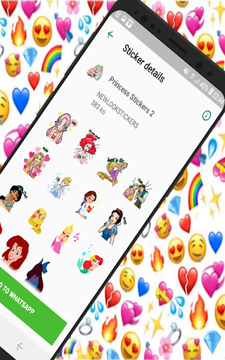 WAstickerApps The Princess Stickers - Image screenshot of android app