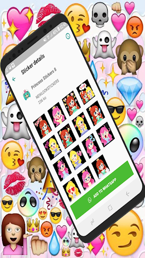 WAstickerApps The Princess Stickers - Image screenshot of android app