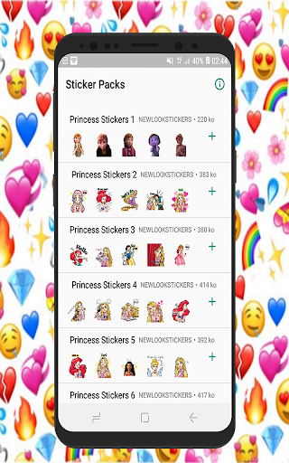 WAstickerApps The Princess Stickers - Image screenshot of android app