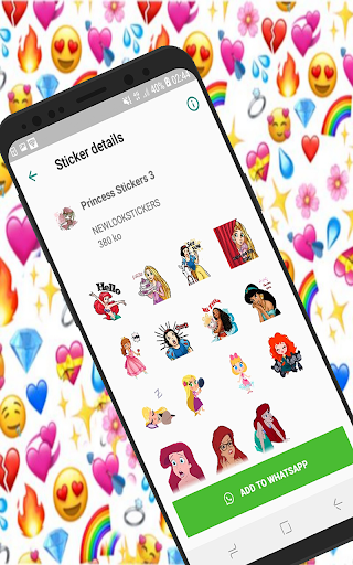 WAstickerApps The Princess Stickers - Image screenshot of android app