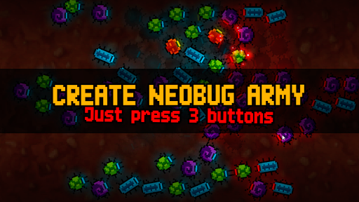 Neon Bugs Arena, 2 player PvP game - Gameplay image of android game