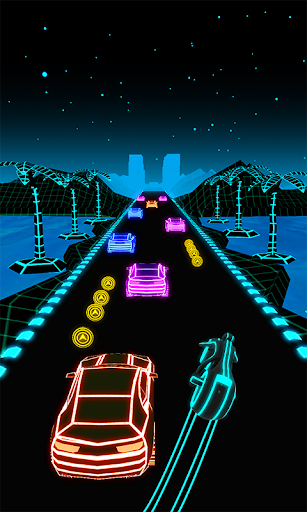 Neon Bike Race - Gameplay image of android game