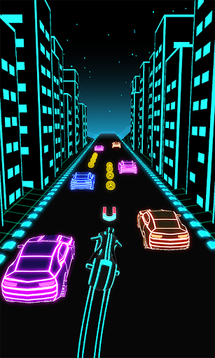 Neon Bike Race - Gameplay image of android game