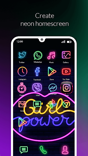 Neon Icon Changer App - عکس برنامه موبایلی اندروید