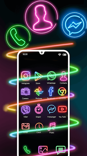 Neon Icon Changer App - عکس برنامه موبایلی اندروید