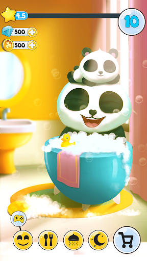 Pu My talking panda, pet care - Gameplay image of android game