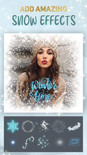 Snow Effect on Photo - Editor - عکس برنامه موبایلی اندروید