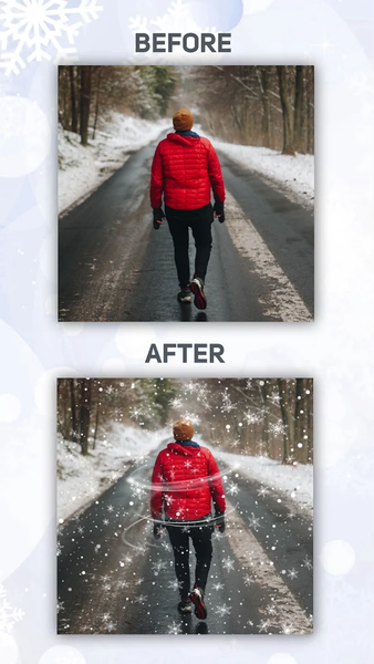 Snow Effect on Photo - Editor - عکس برنامه موبایلی اندروید