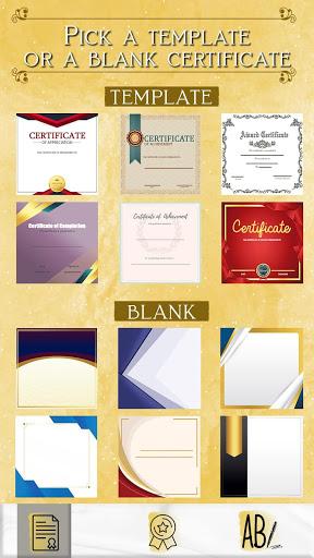 Certificate Maker 2020 📜 Templates and Designs - عکس برنامه موبایلی اندروید