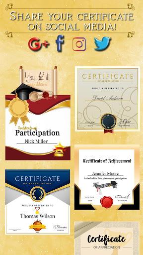 Certificate Maker 2020 đ Templates and Designs - Image screenshot of android app