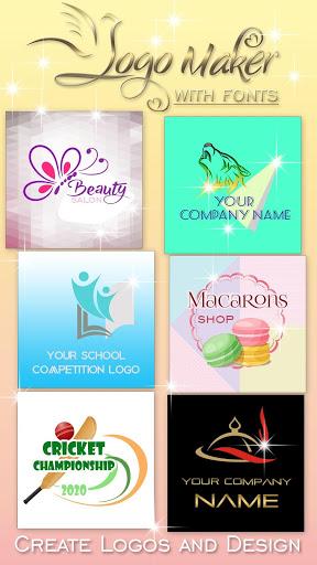 Logo Maker with Fonts 🌟 Create Logos and Design - عکس برنامه موبایلی اندروید